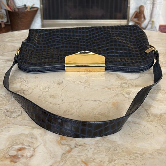 Vintage Due Fratelli Crocodile Leather Shoulder Bag Made in Canada - Picture 8 of 13